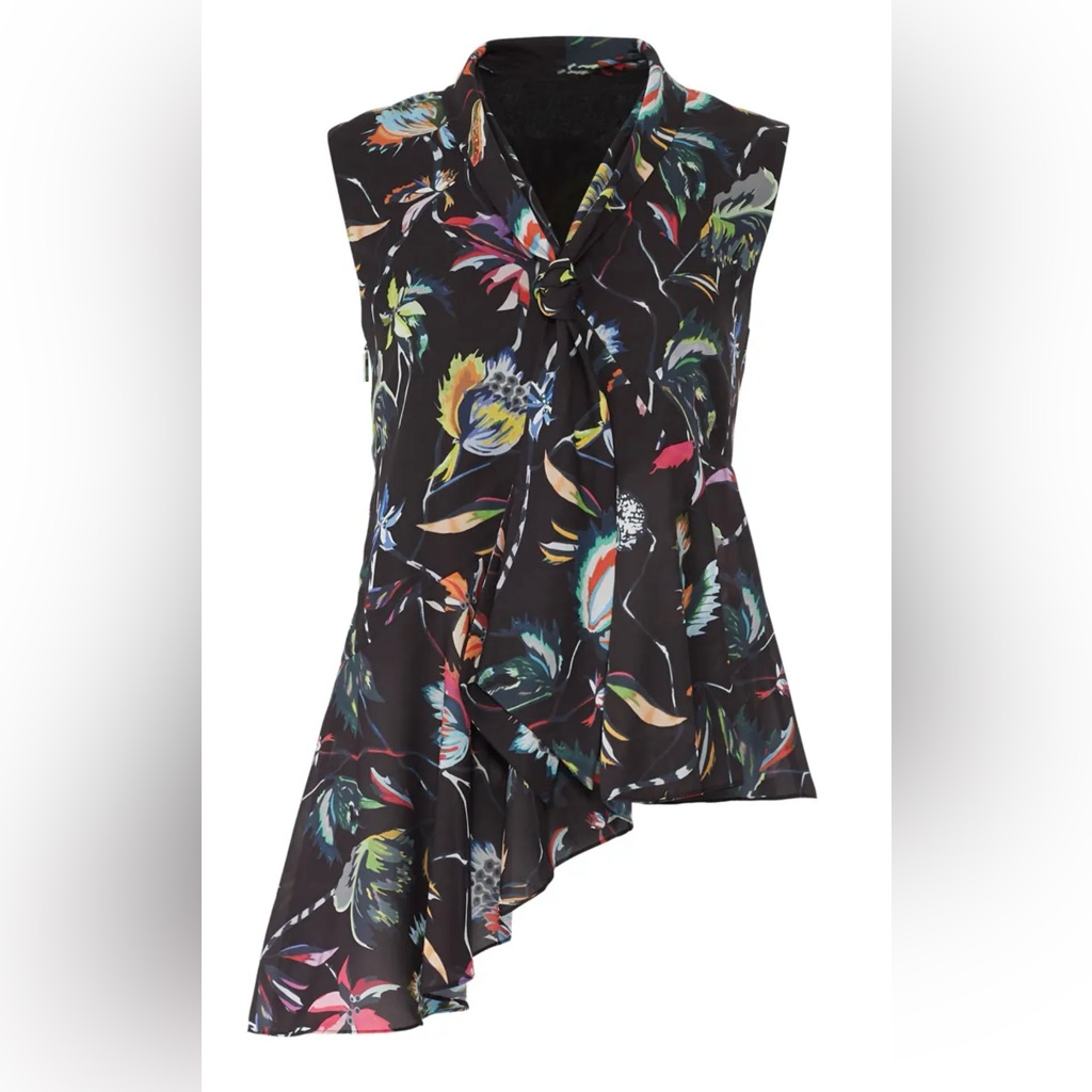 Jason Wu Black Jungle Flower Top